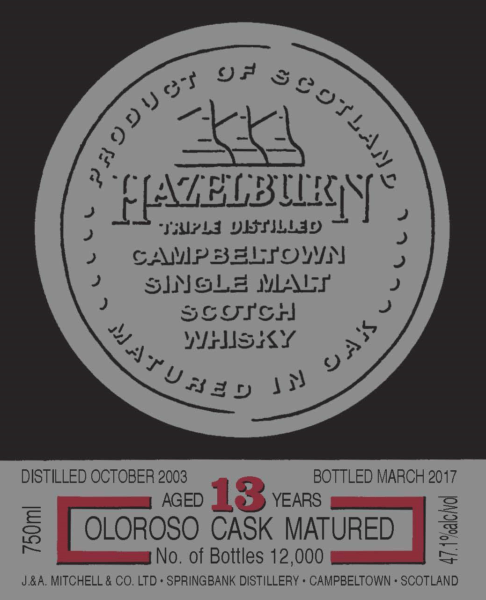 Hazelburn 13yo Oloroso Sherry